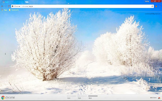 Blue Pastel Sky Snow Tree White من متجر Chrome الإلكتروني ليتم تشغيله باستخدام OffiDocs Chromium عبر الإنترنت