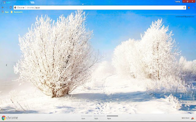 Blue Pastel Sky Snow Tree White  from Chrome web store to be run with OffiDocs Chromium online