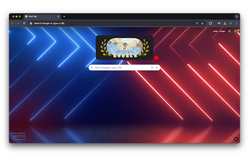 Blue  Red Neon Lines  from Chrome web store to be run with OffiDocs Chromium online