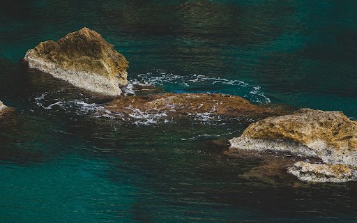 Blue Sea and Rocks  from Chrome web store to be run with OffiDocs Chromium online