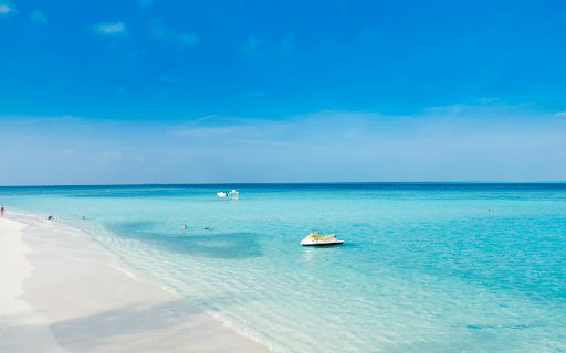 blue sea white sand  from Chrome web store to be run with OffiDocs Chromium online