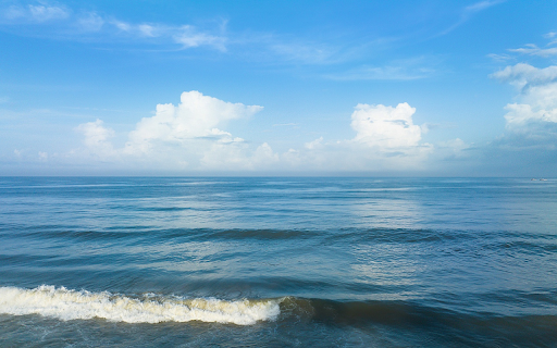 Blue sky and ocean waves  from Chrome web store to be run with OffiDocs Chromium online