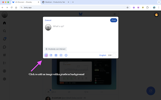 BlueSky Image BG Framer  from Chrome web store to be run with OffiDocs Chromium online