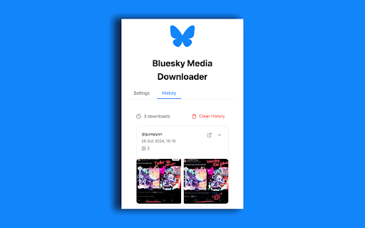 Bluesky Media Downloader  from Chrome web store to be run with OffiDocs Chromium online