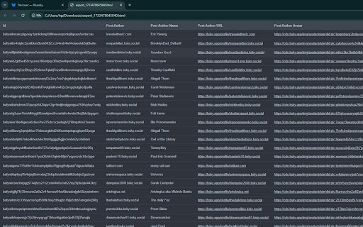 BlueSky Scraper: Export Posts, Comments, Profiles  more  from Chrome web store to be run with OffiDocs Chromium online