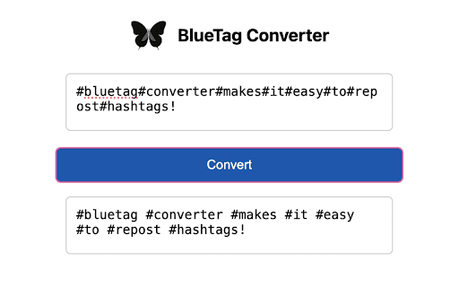 BlueTag Converter  from Chrome web store to be run with OffiDocs Chromium online