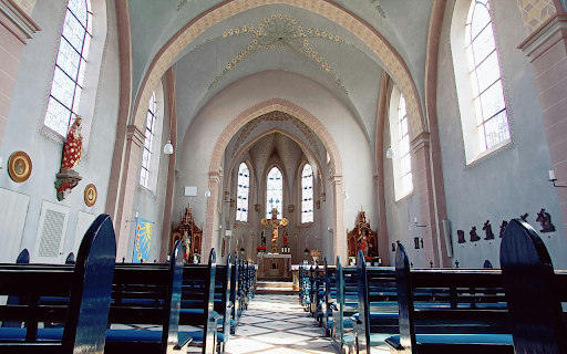 Blue Wooden Benches Inside the Church  from Chrome web store to be run with OffiDocs Chromium online