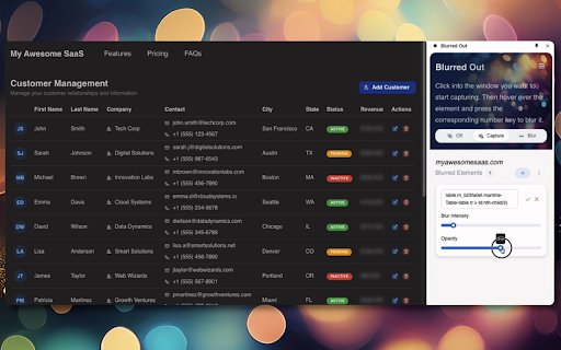 Blurred Out  from Chrome web store to be run with OffiDocs Chromium online
