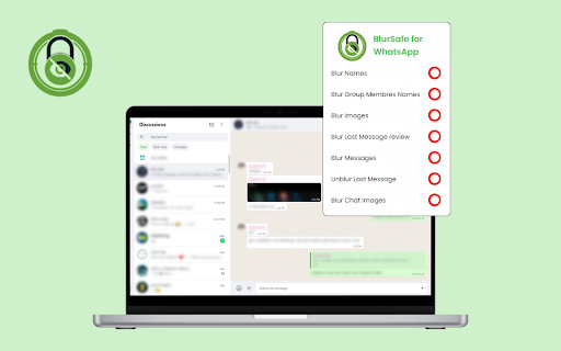 BlurSafe for WhatsApp  from Chrome web store to be run with OffiDocs Chromium online