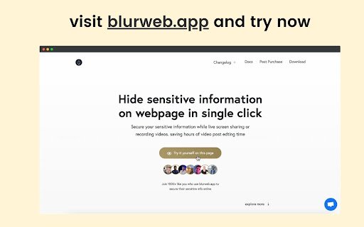 blurweb.app  from Chrome web store to be run with OffiDocs Chromium online