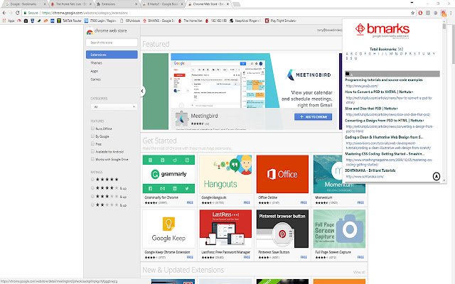 B-punten!! Google-bladwijzers uit de Chrome-webwinkel om te worden uitgevoerd met OffiDocs Chromium online