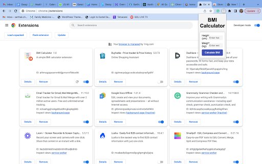 BMI Calculator  from Chrome web store to be run with OffiDocs Chromium online