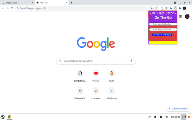 BMI Calculator On The Go จาก Chrome เว็บสโตร์ที่จะรันด้วย OffiDocs Chromium ทางออนไลน์