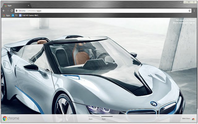 Le fond d'écran BMW I8 Cabriolet Roadster de la boutique en ligne Chrome doit être exécuté avec OffiDocs Chromium en ligne