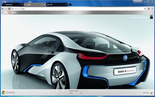 Chrome 网上商店的 BMW i8 概念超级跑车将通过 OffiDocs Chromium 在线运行