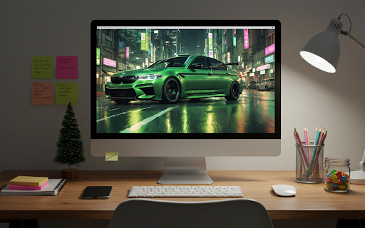 BMW M5 Neon Live Wallpaper  from Chrome web store to be run with OffiDocs Chromium online