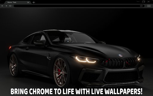 Chrome 网上应用店的 BMW M8 GRAN COUPE 动态壁纸将通过 OffiDocs Chromium 在线运行