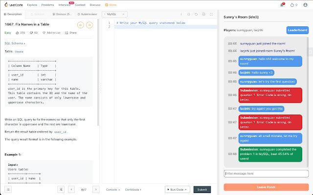 Bogosearch LeetCode Rooms จาก Chrome เว็บสโตร์ที่จะเรียกใช้ด้วย OffiDocs Chromium ทางออนไลน์