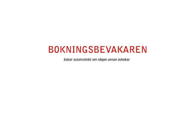 Bokningsbevakaren Friskis Sthlm از فروشگاه وب کروم با OffiDocs Chromium به صورت آنلاین اجرا می شود