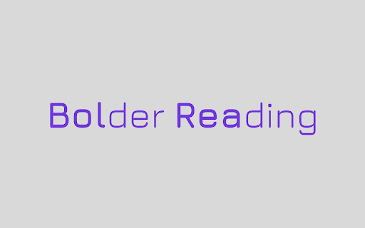 Bolder Reading  from Chrome web store to be run with OffiDocs Chromium online