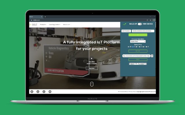 Bolt IoT  from Chrome web store to be run with OffiDocs Chromium online