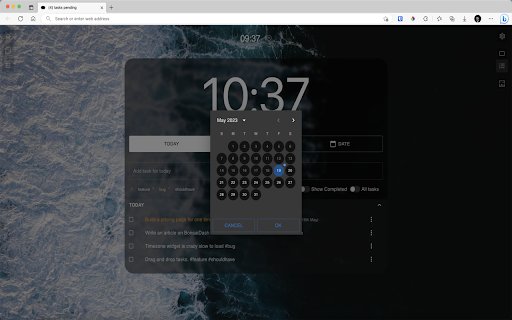 BonsaiDash Your productivity tab  from Chrome web store to be run with OffiDocs Chromium online