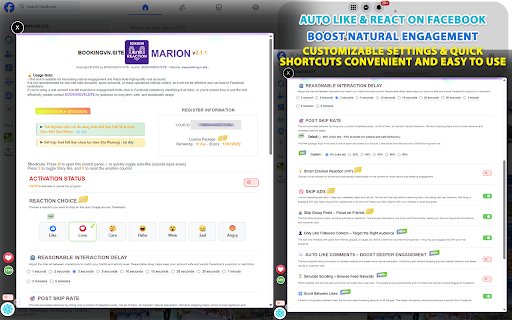 BOOKINGVN Auto Like  Heart Reaction for Natural Facebook Engagement  from Chrome web store to be run with OffiDocs Chromium online