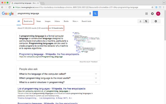 Bookmark2  from Chrome web store to be run with OffiDocs Chromium online