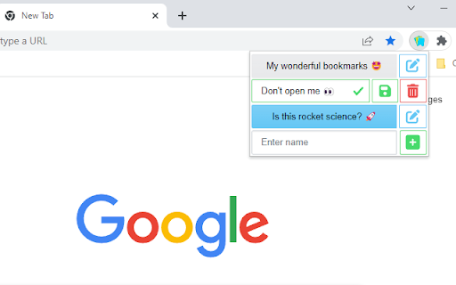 Bookmarkbar Switcher  from Chrome web store to be run with OffiDocs Chromium online