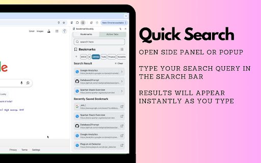 BookmarkBuddy | AI Powered Bookmark Organizer  from Chrome web store to be run with OffiDocs Chromium online