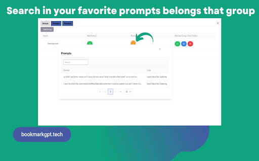 BookmarkGPT Bookmark Your ChatGPT Prompts  from Chrome web store to be run with OffiDocs Chromium online