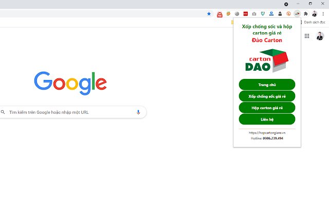 Bookmark Hộp carton giá rẻ | Đào Carton dari toko web Chrome untuk dijalankan dengan OffiDocs Chromium online