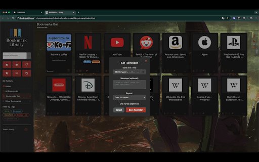 Bookmark Library  from Chrome web store to be run with OffiDocs Chromium online