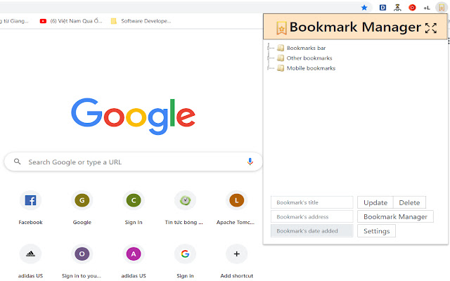 Bookmark managers  from Chrome web store to be run with OffiDocs Chromium online