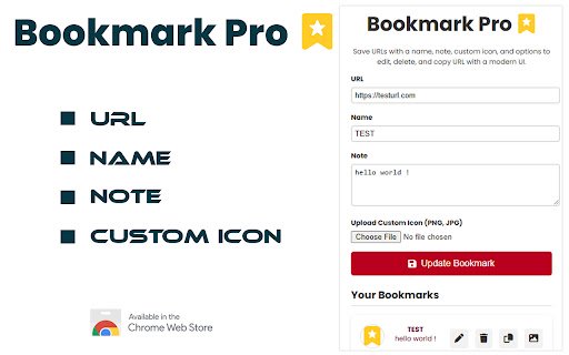 Bookmark Save, Edit  Organize  from Chrome web store to be run with OffiDocs Chromium online