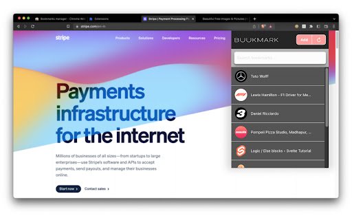 Bookmarks manager  from Chrome web store to be run with OffiDocs Chromium online