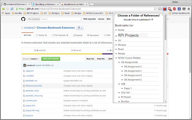 Bookmarks to References  from Chrome web store to be run with OffiDocs Chromium online