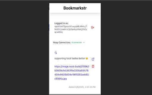 Bookmarkstr  from Chrome web store to be run with OffiDocs Chromium online