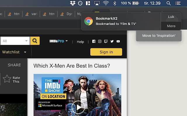 BookmarkX2  from Chrome web store to be run with OffiDocs Chromium online