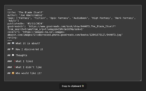 Book Review Template  from Chrome web store to be run with OffiDocs Chromium online