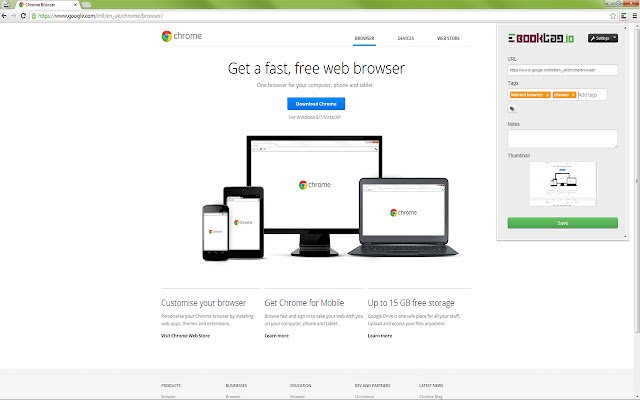 BookTag.io ze sklepu internetowego Chrome do uruchomienia z OffiDocs Chromium online