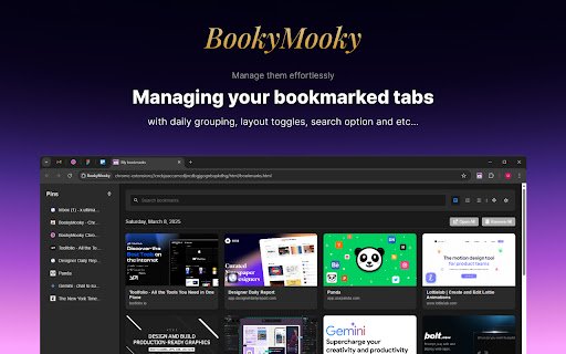BookyMooky  from Chrome web store to be run with OffiDocs Chromium online