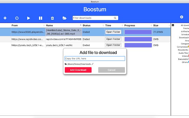 Boostum download manager dal Chrome Web Store da eseguire con OffiDocs Chromium online