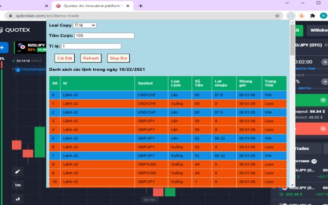 Bot Auto Copy Client aus dem Chrome-Webshop zur Ausführung mit OffiDocs Chromium online