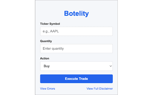 Botelity  from Chrome web store to be run with OffiDocs Chromium online