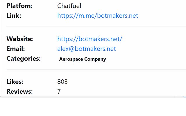 Botmakers ສໍາລັບ Chrome ຈາກຮ້ານເວັບ Chrome ທີ່ຈະດໍາເນີນການກັບ OffiDocs Chromium ອອນໄລນ໌