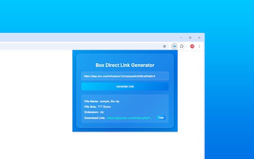 Box Direct Link Generator  from Chrome web store to be run with OffiDocs Chromium online