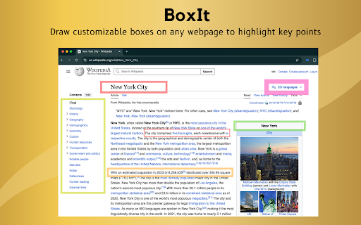 BoxIt  from Chrome web store to be run with OffiDocs Chromium online