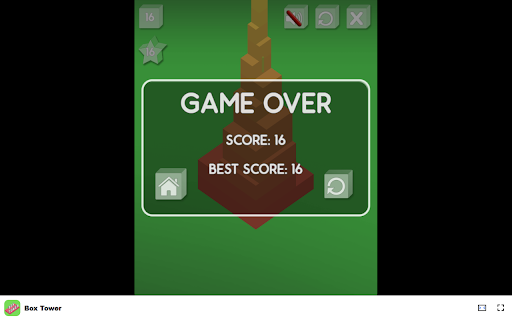 Box Tower Game Stack blocks precisely to build the tallest tower!  from Chrome web store to be run with OffiDocs Chromium online