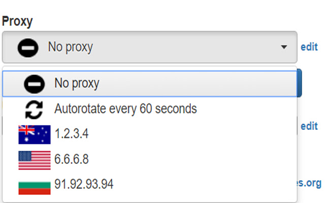 BP Proxy Switcher mula sa Chrome web store na tatakbo sa OffiDocs Chromium online